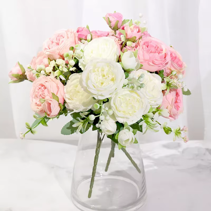 Bouquet de Roses Artificielles Romantiques