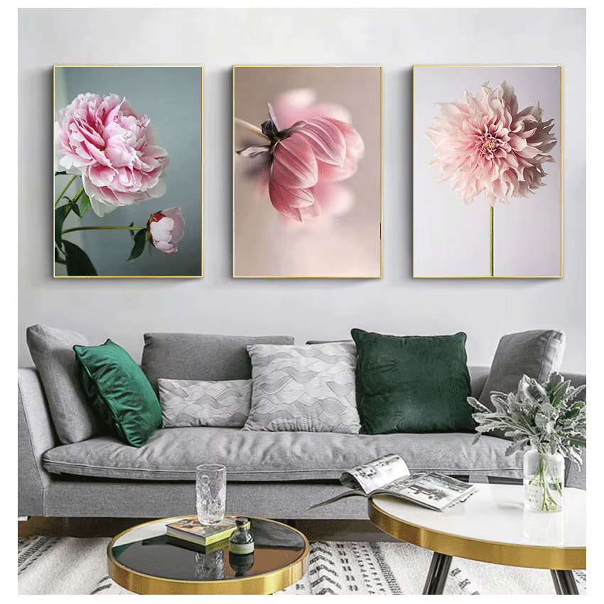 Imprimés d'art mural modulaires de fleurs