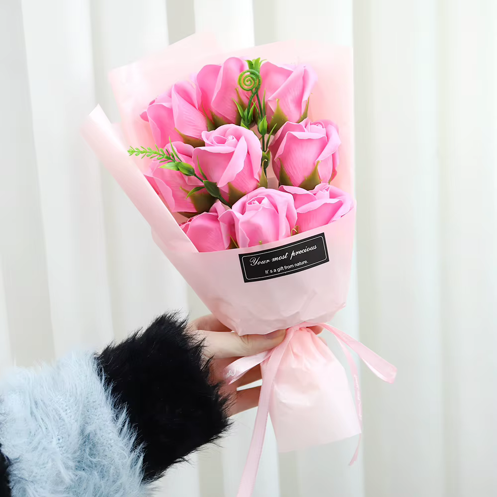 Bouquet de roses artificielles