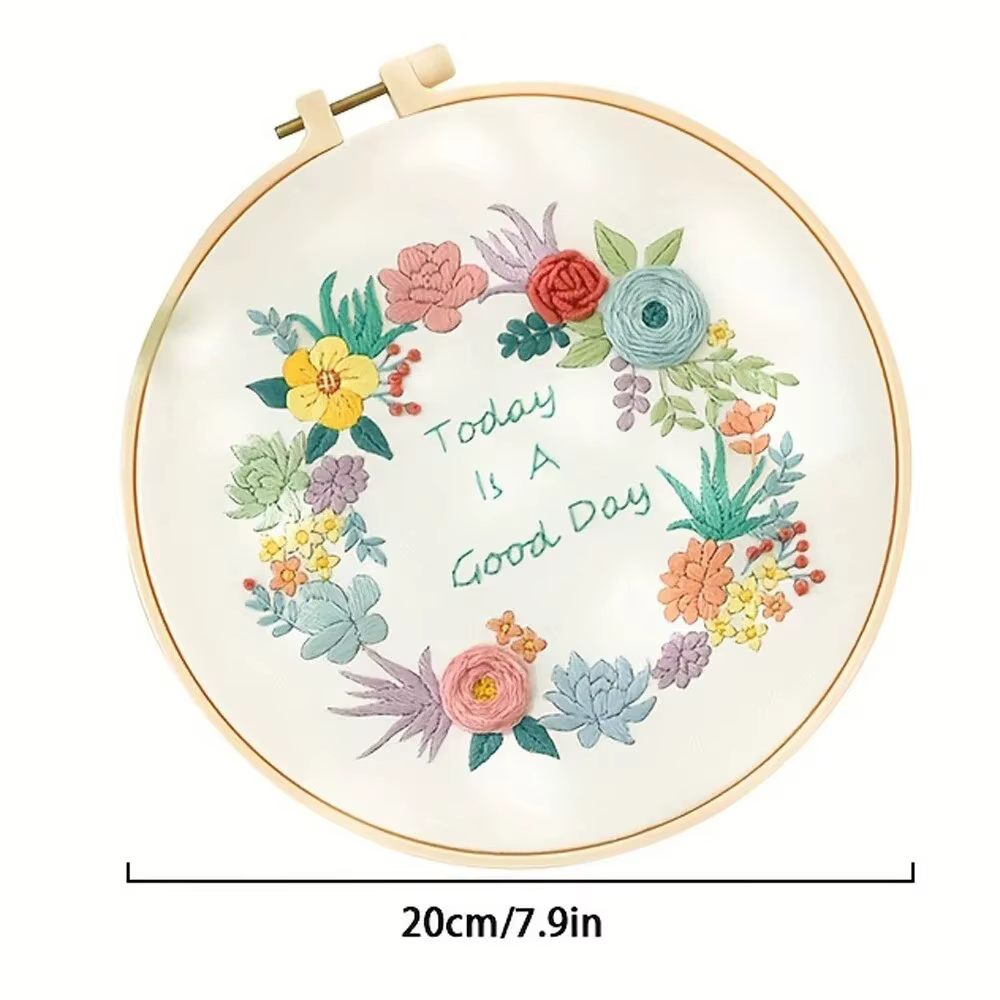 Kit de démarrage de fleurs, croix pour débutant, plante, couture, peinture artisanale, décoration de maison, ensemble de broderie, cadeaux faits à la main