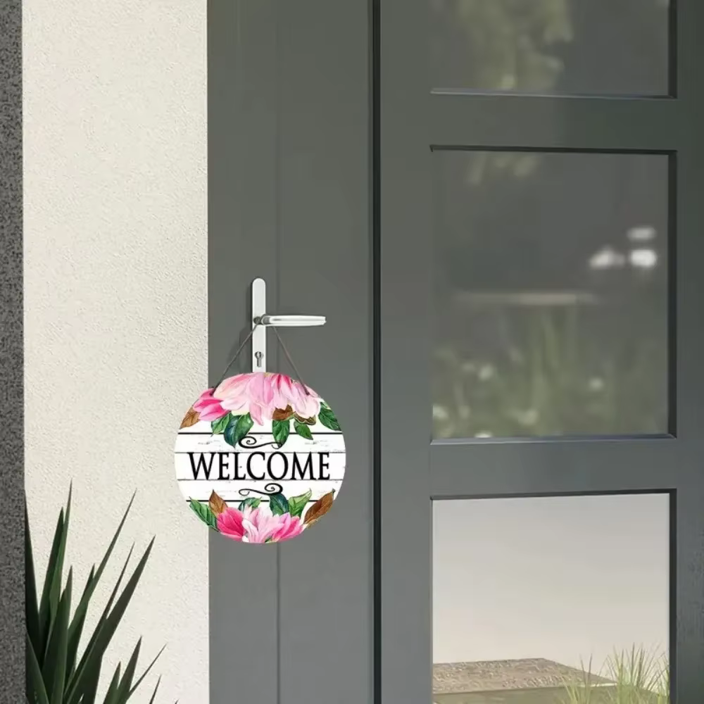 Panneau de plante de fleur de bienvenue Vintage