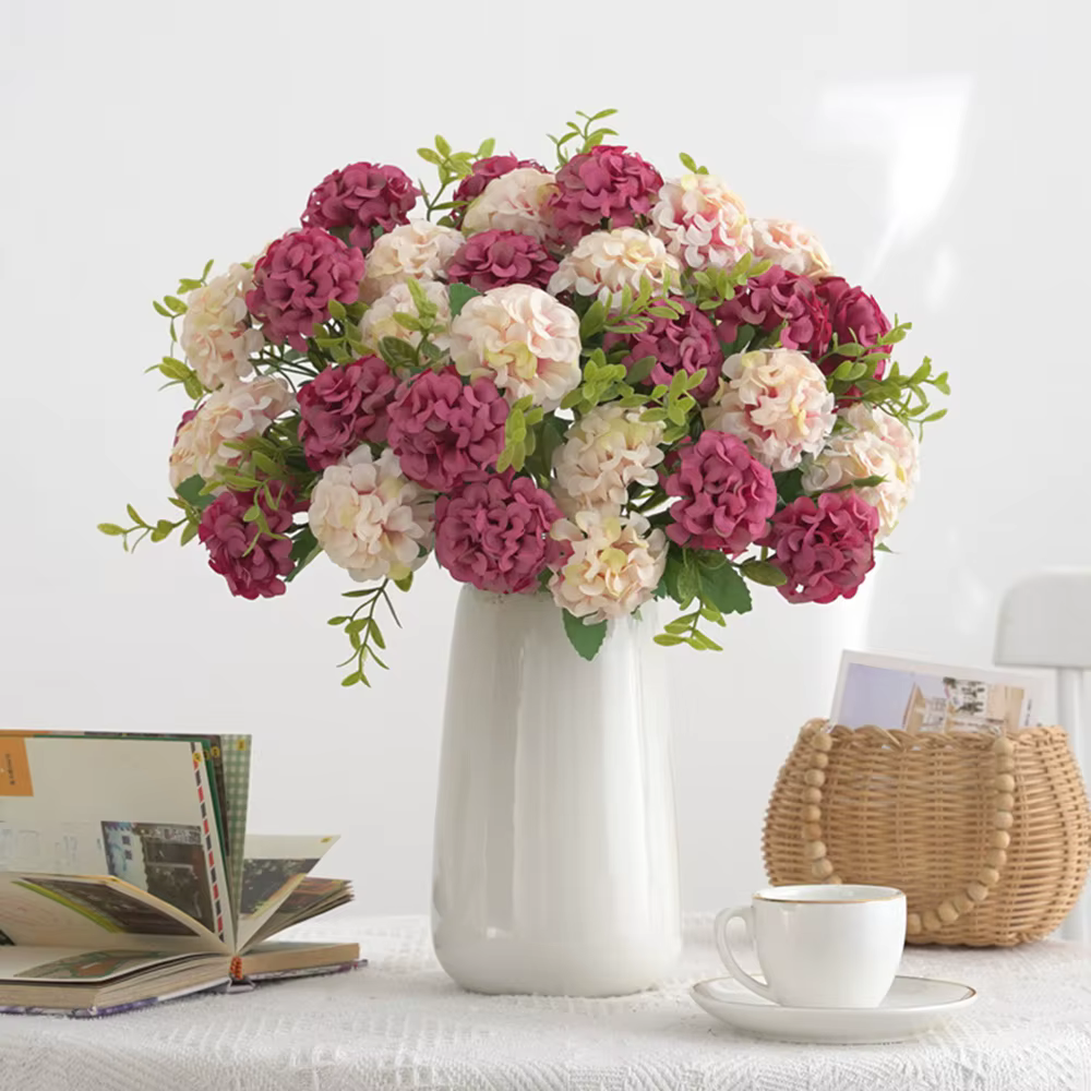 Fleurs d'oeillets artificielles en soie