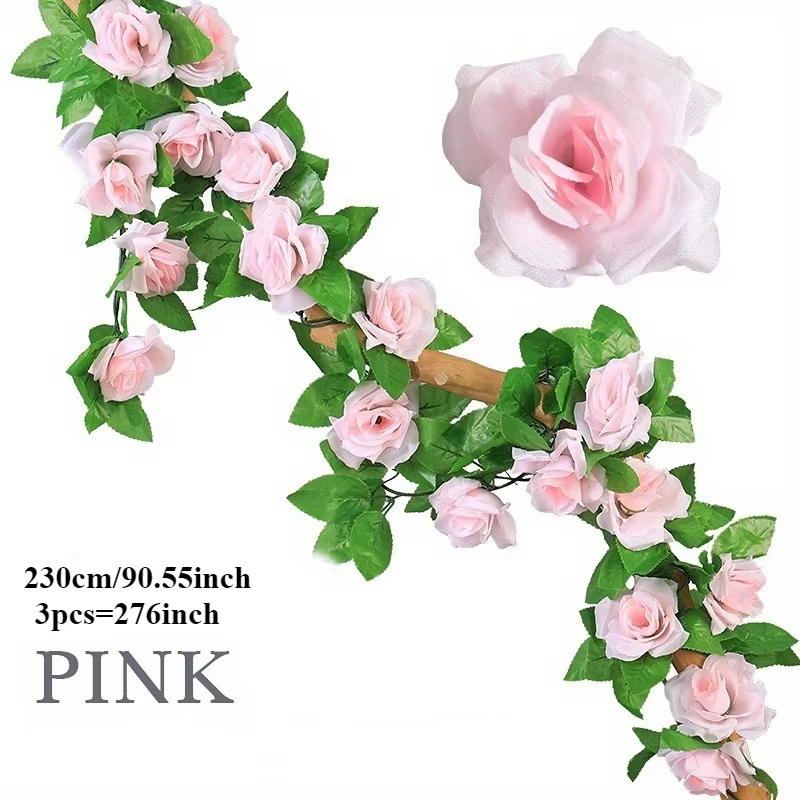 Guirlande de roses artificielles à 9 fleurs