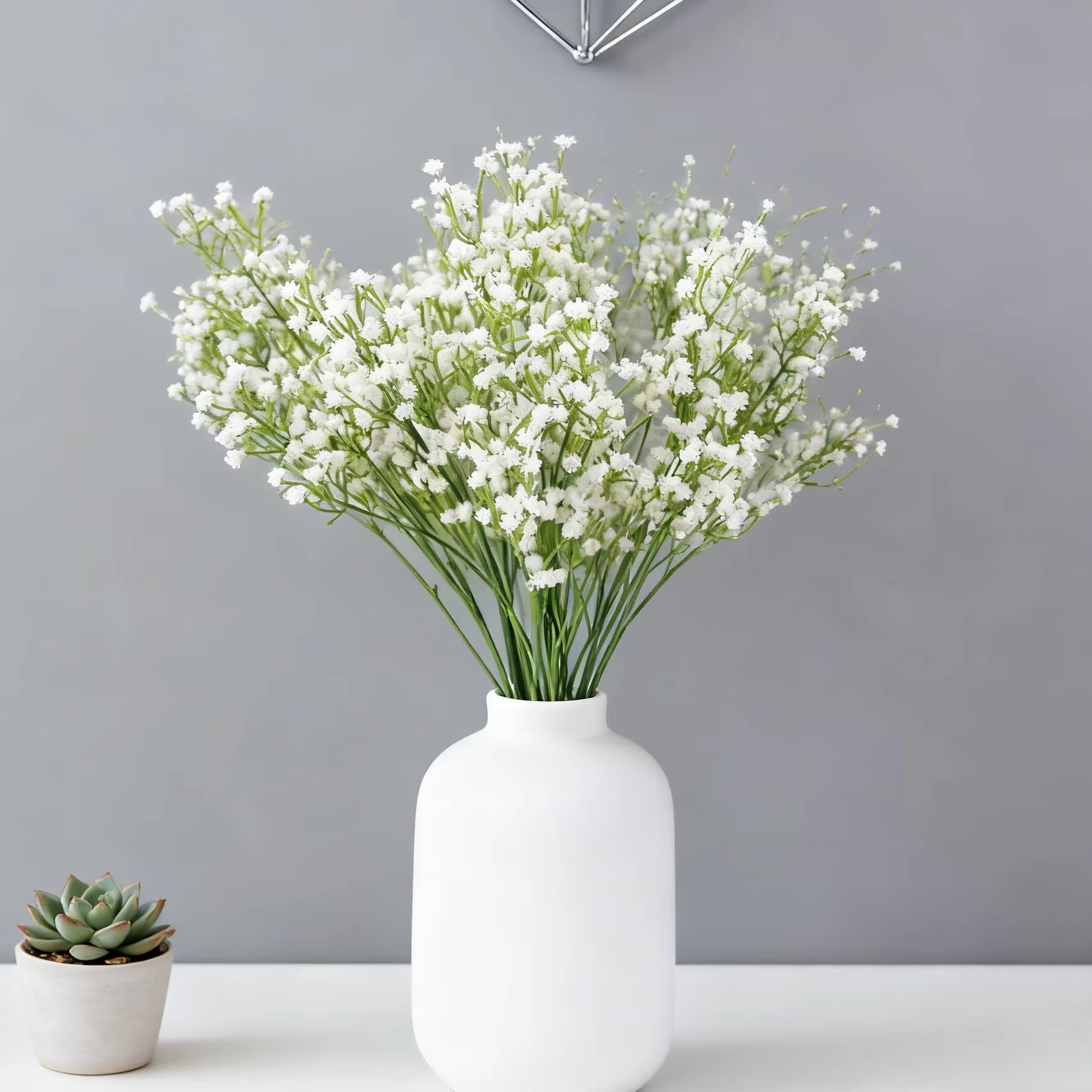 1/3 pièces plante artificielle 1 lot gypsophile petite tête de fleur maison chambre cour décor accessoires couronne mariage bricolage faux accessoire de Table