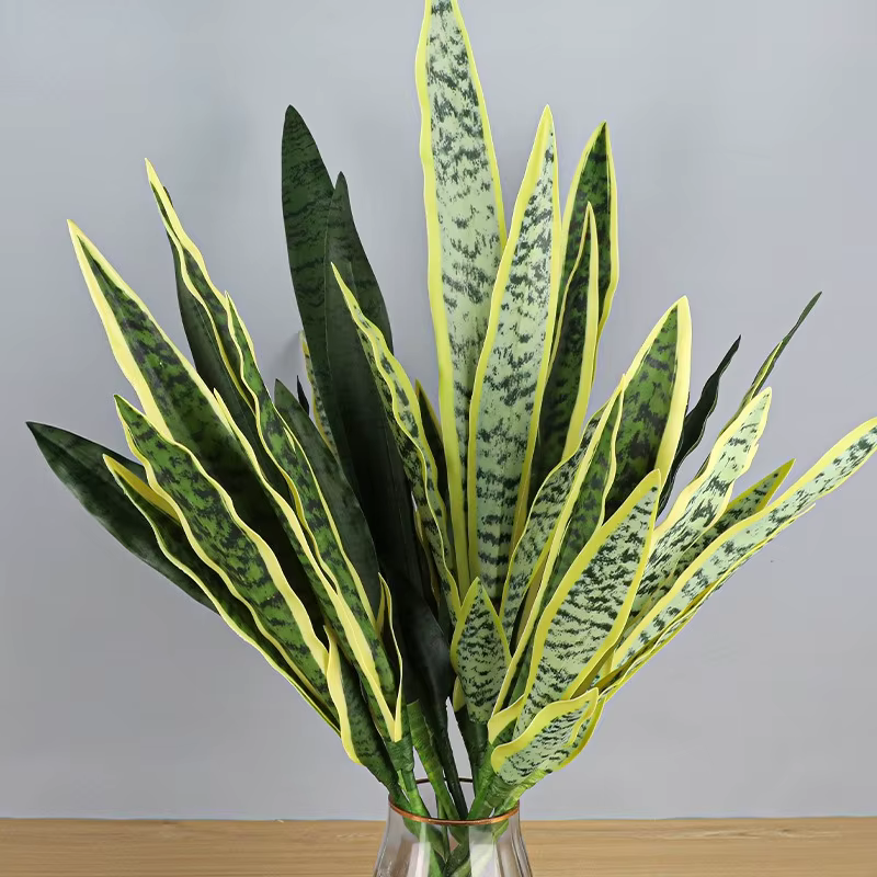 Simulé Hupilan bord jaune Agave succulente bonsaï fausse fleur simulée feuille Gladiolus