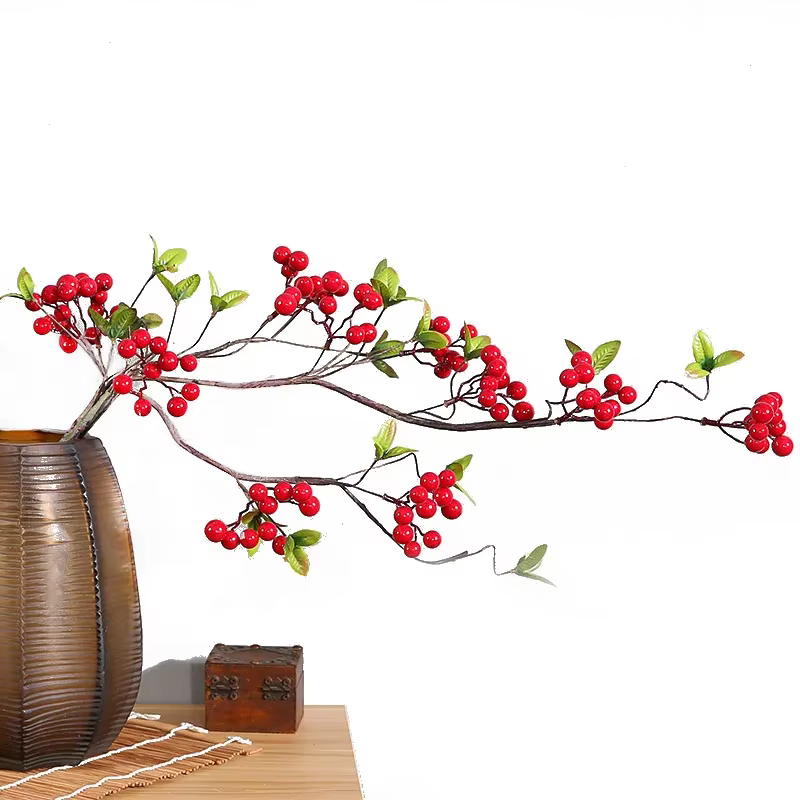 Fleur artificielle de fruit rouge