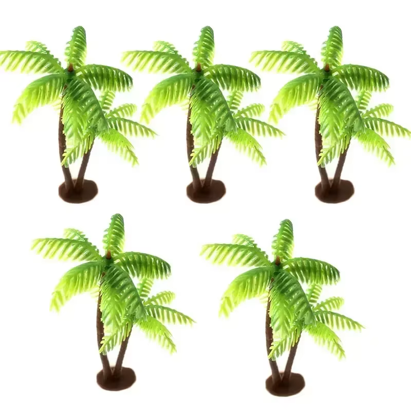 5 pièces Mini plastique cocotier plante artisanat Micro paysage Aquarium décor bricolage