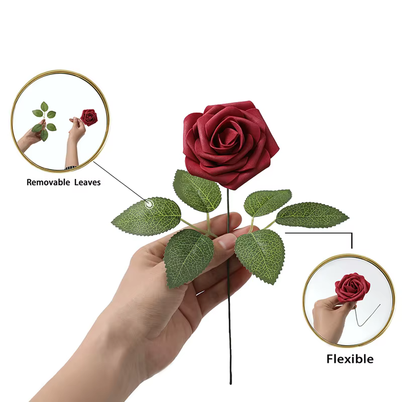 Roses Artificielles en Mousse PE