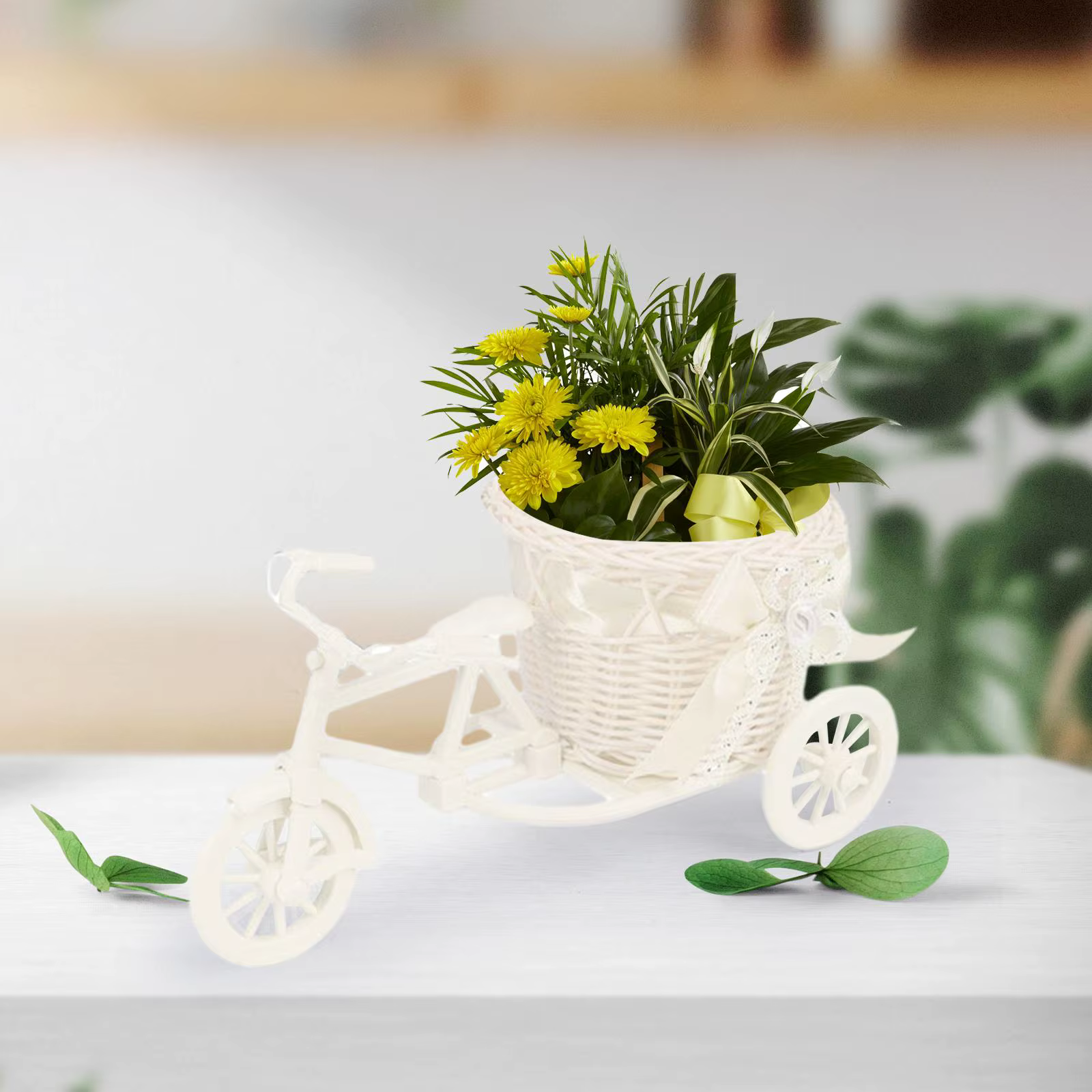 Mir de fleurs artificielles pour vélo