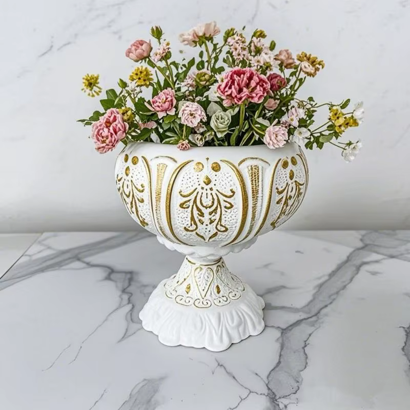 Pot fleurs en métal multifonctionnel