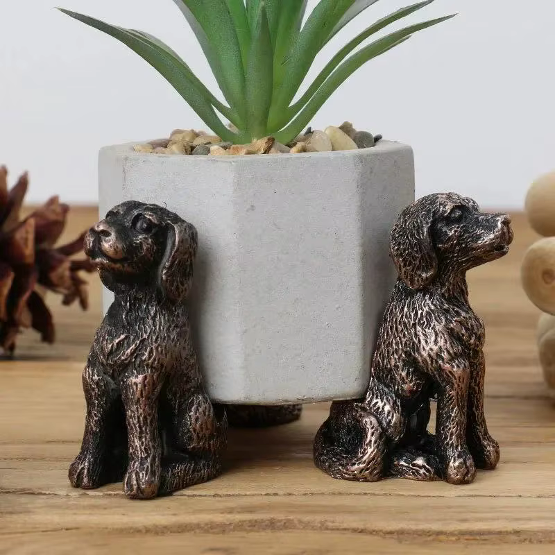 3 pièces Pot de fleur pieds support extérieur jardin résine Pot pied plante bonsaï supports forme animale chat chien lapin Pots de plantes Risers Pad