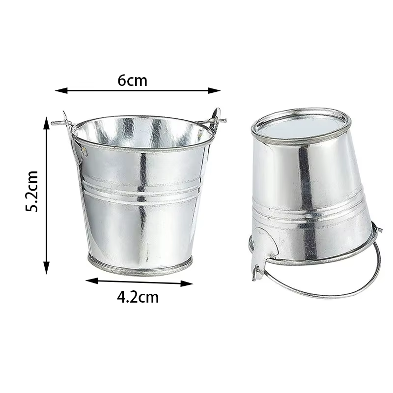 Mini seau en métal, Pot de fleur Portable