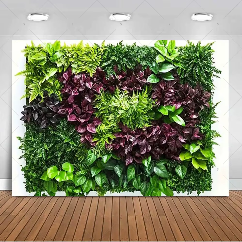 Plante tropicale herbe feuilles vertes photographie toile de fond Jungle feuille de palmier