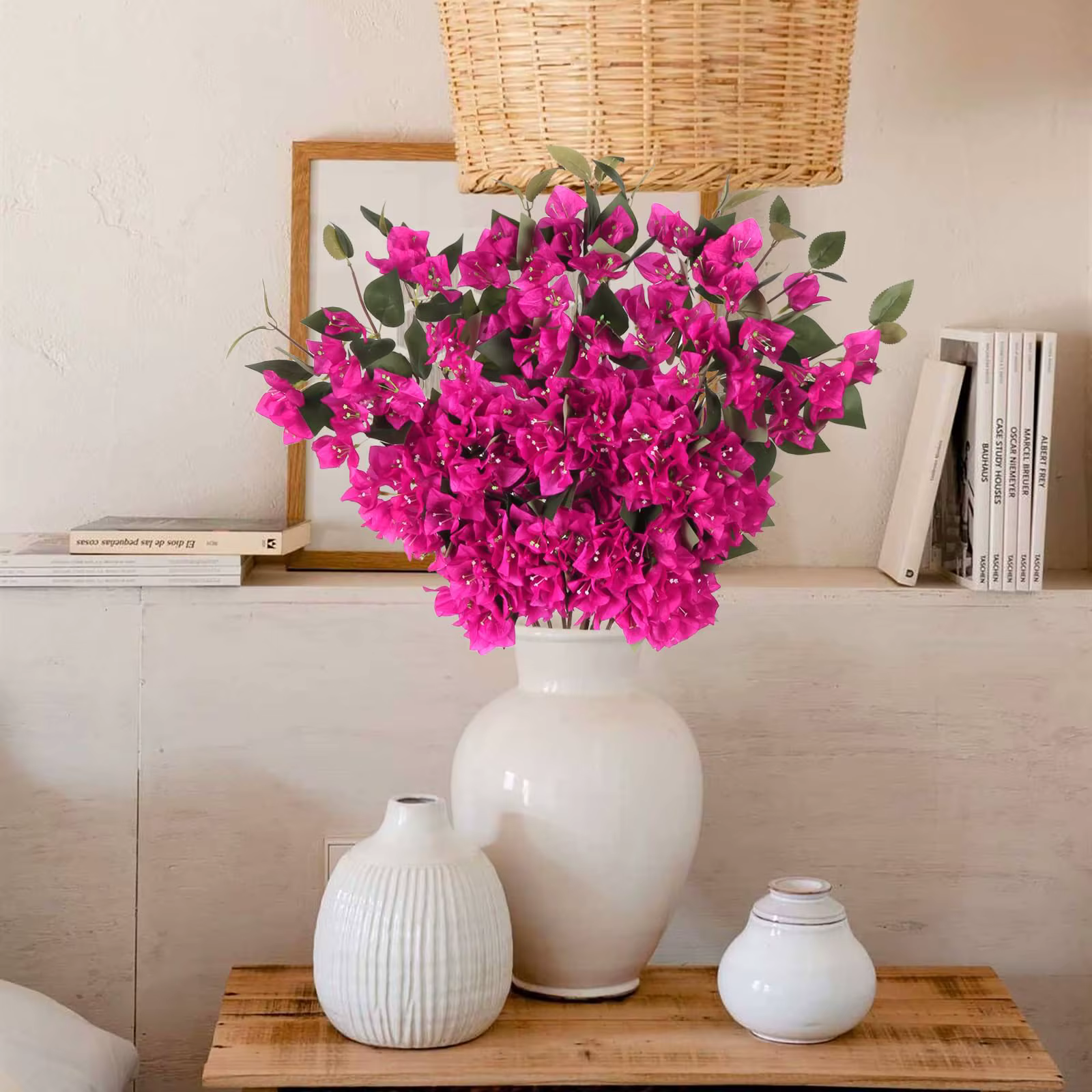 Fleur artificielle Bougainvillea vignes Branches fausses plantes longue tige