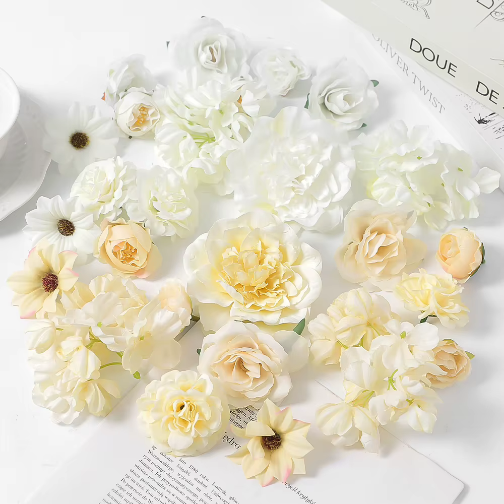 Mini fleurs artificielles en soie