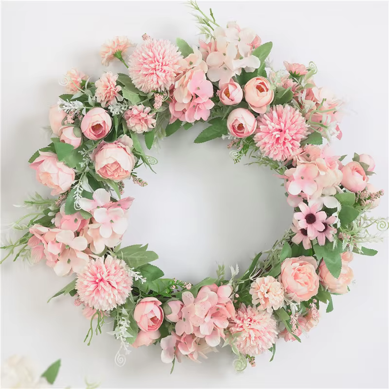 Bouquet de fleurs d'hortensias artificielles en soie