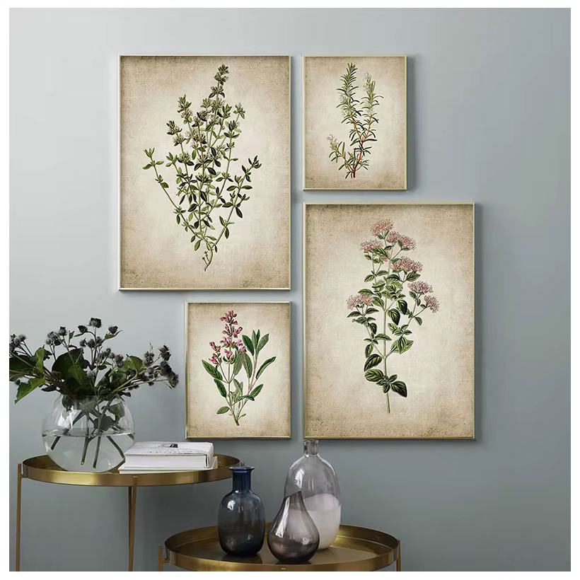 Affiches et impressions sur toile d'art végétal vintage