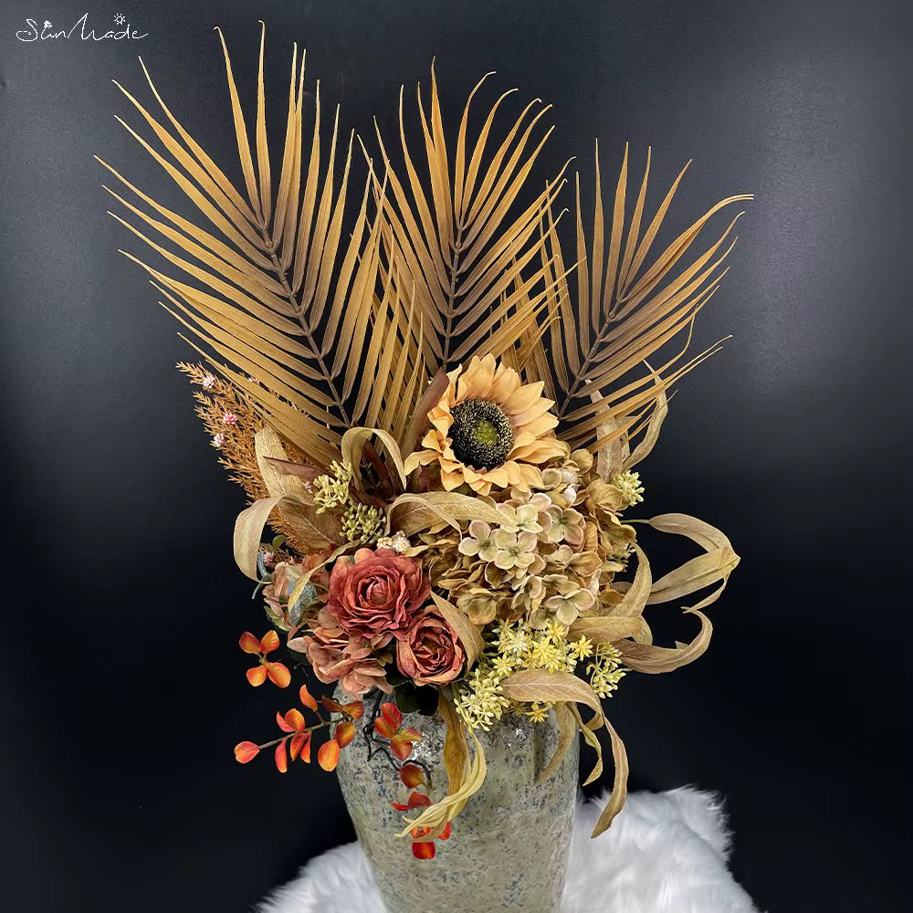 Feuille de palmier Areca artificielle de style nordique