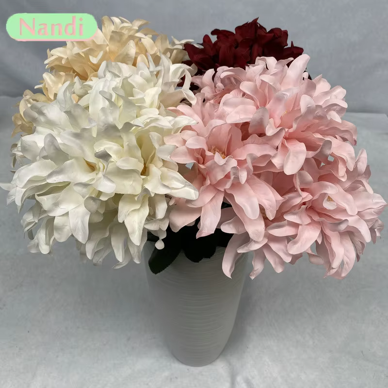 Simulation de fleur de Dahlia à 7 têtes