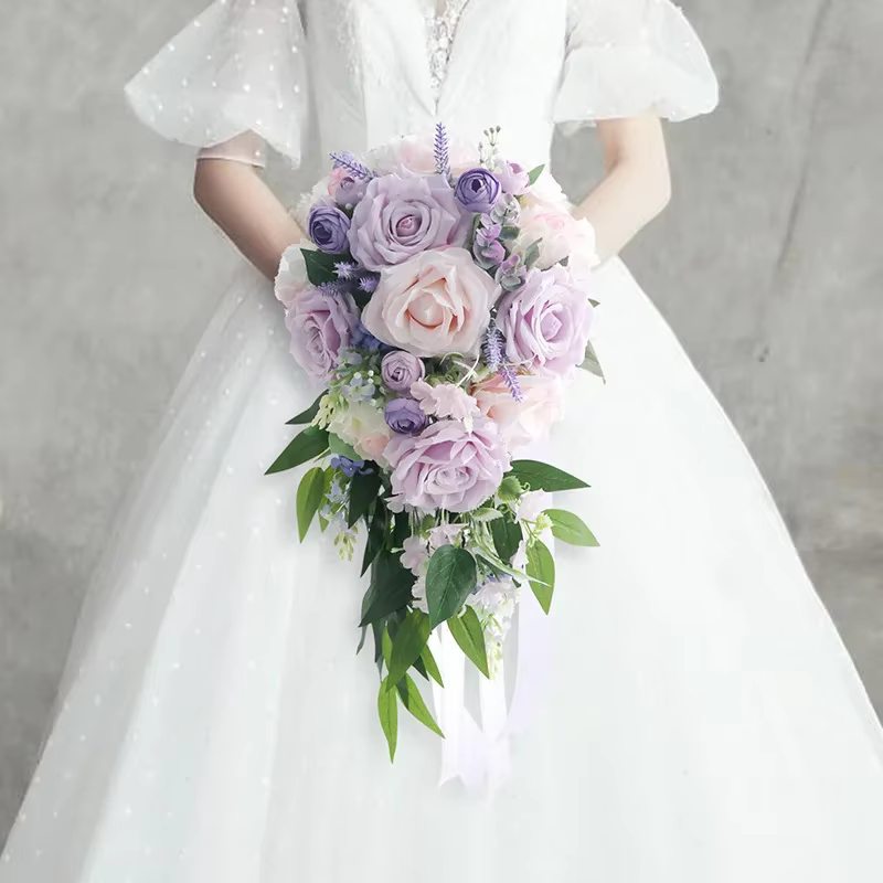Gouttes d'eau artificielles pour la mariée