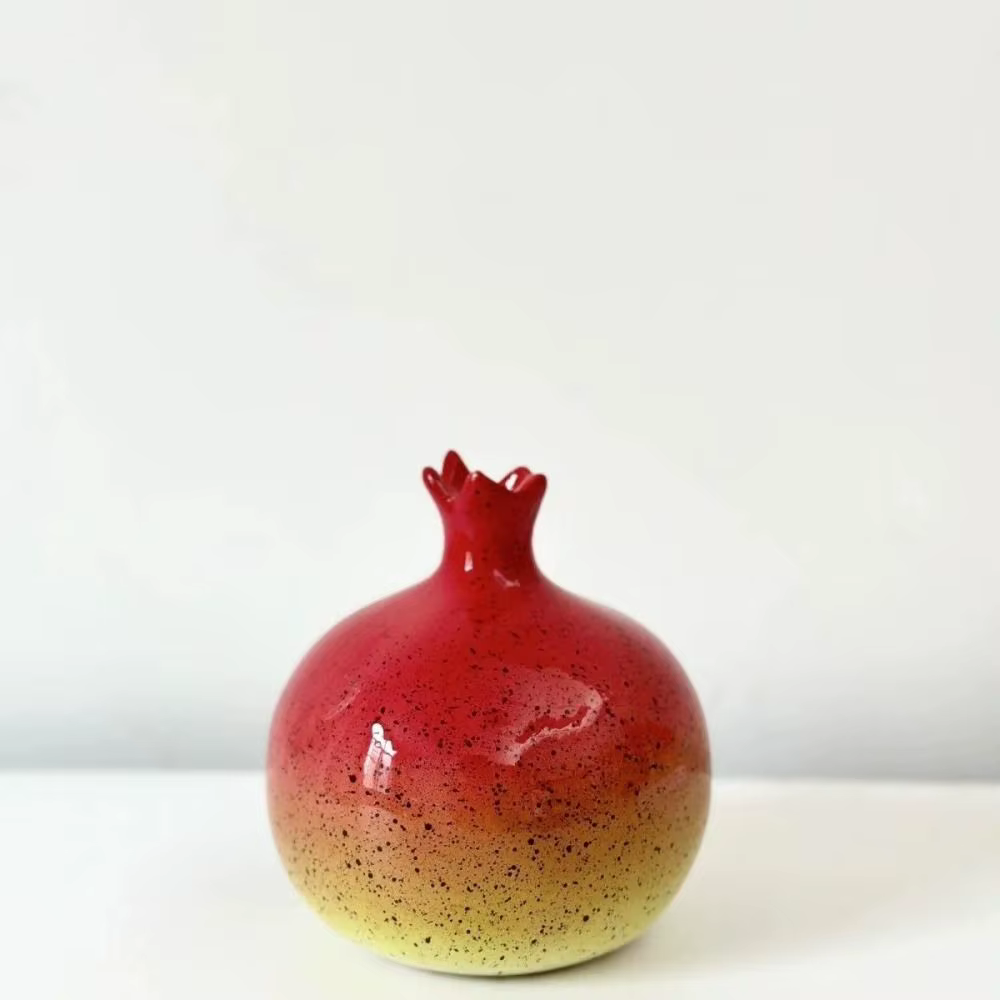Vase en céramique citron grenade