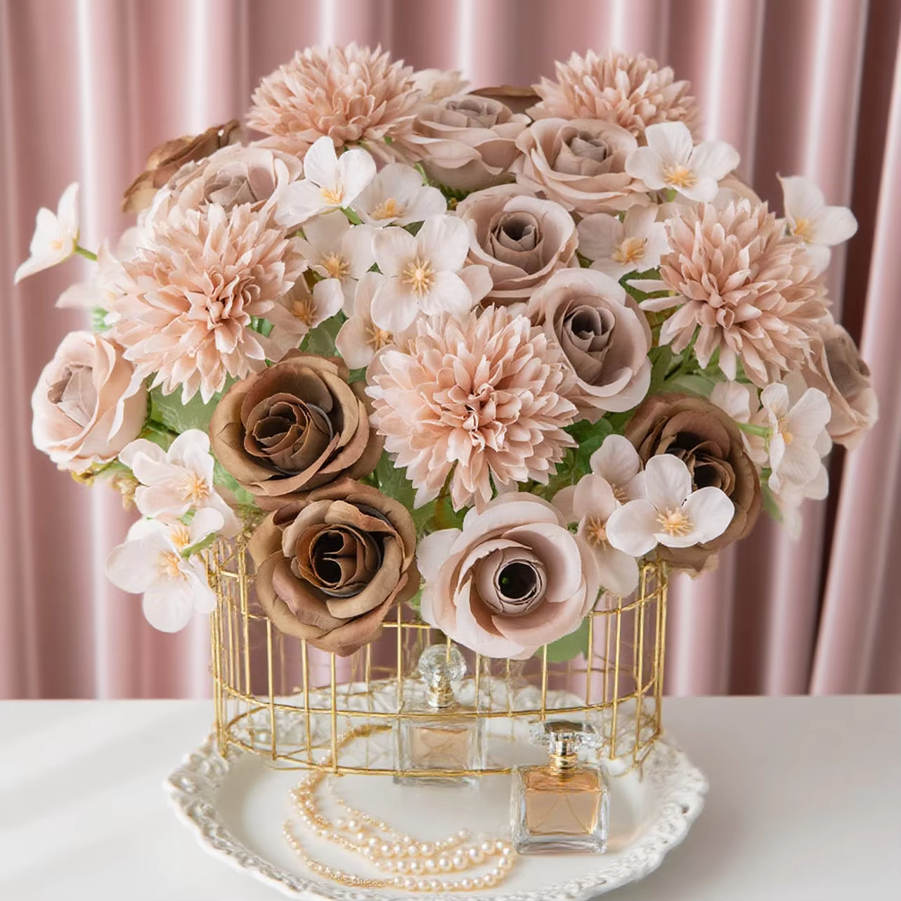 Fleurs artificielles en soie