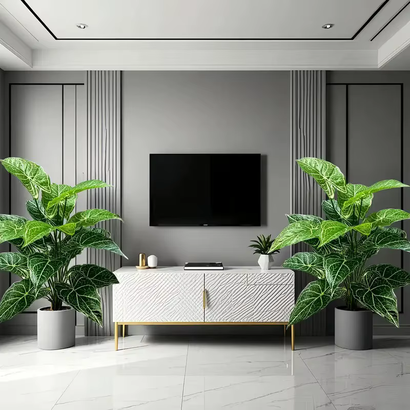 Plante artificielle Alocasia Odora à 18 têtes