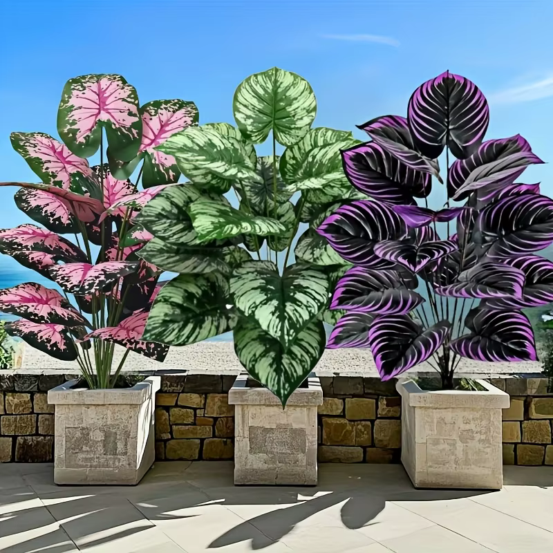 Grand ensemble de plantes vertes artificielles de 60cm