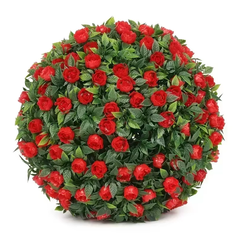 Boule d'herbe artificielle feuille d'eucalyptus plante verte fausse herbe aménagement paysager arbre hangar toit maison jardin mariage atmosphère décor