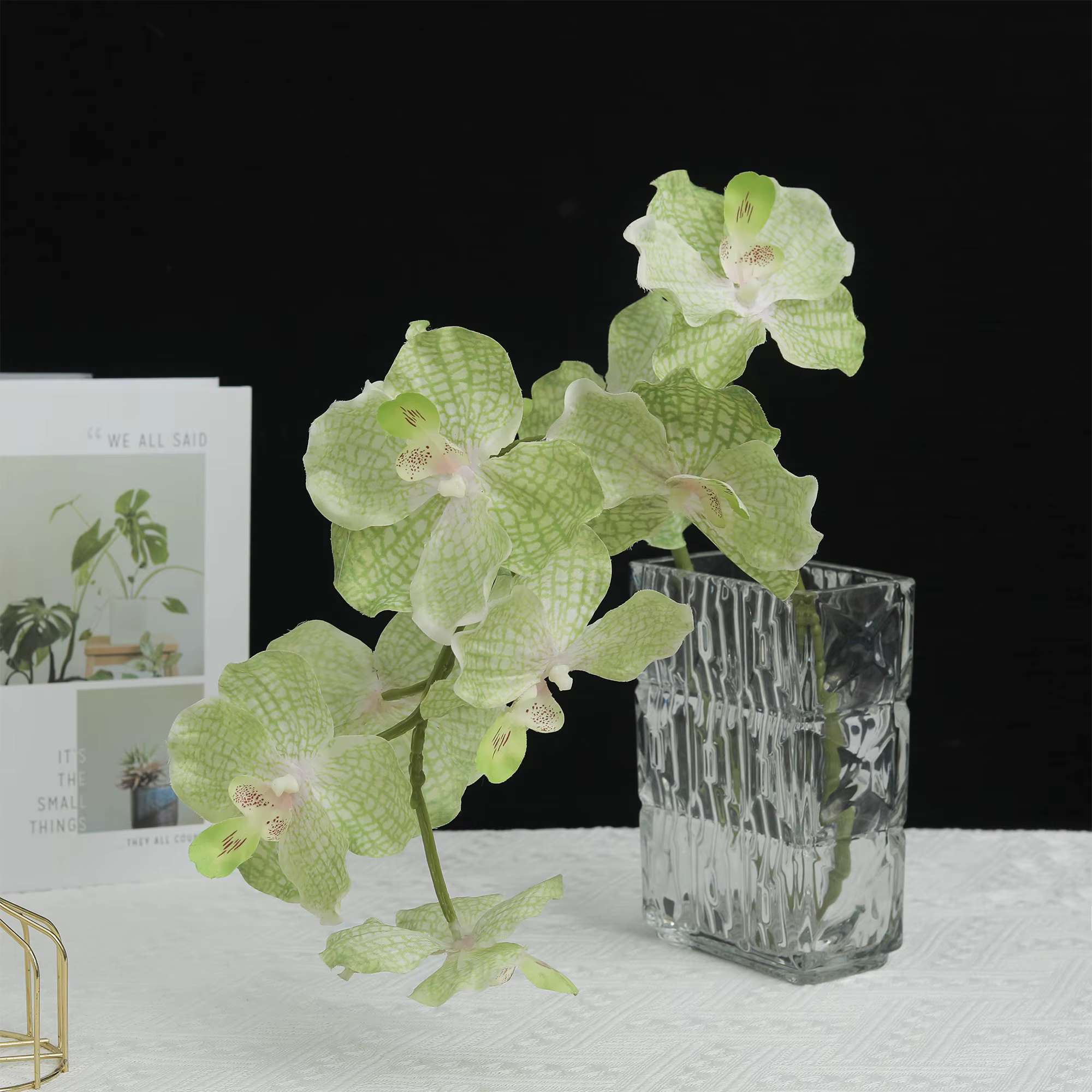 Orchidée papillon fleurs artificielles soie
