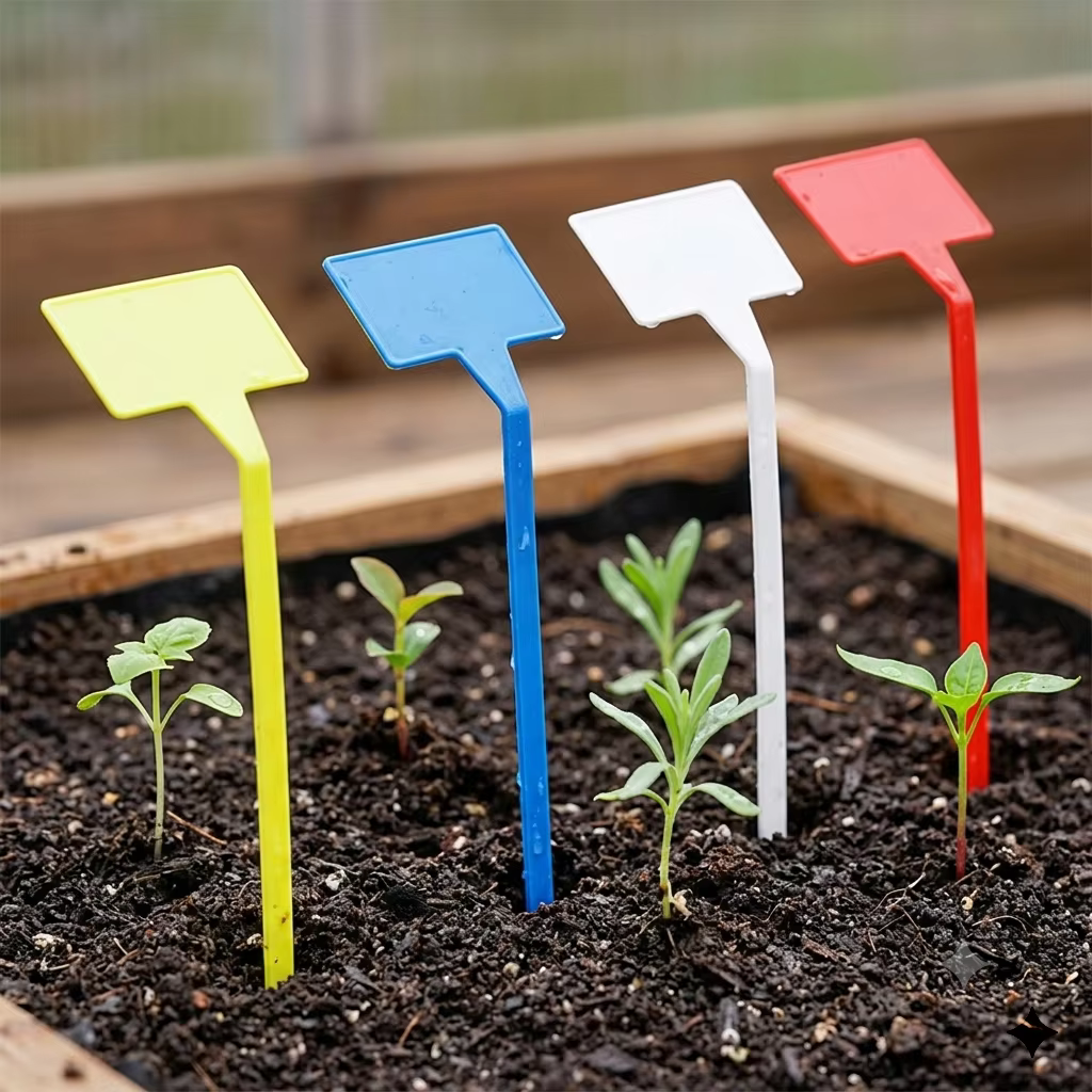 Étiquette de Jardinage en Plastique en Forme de T