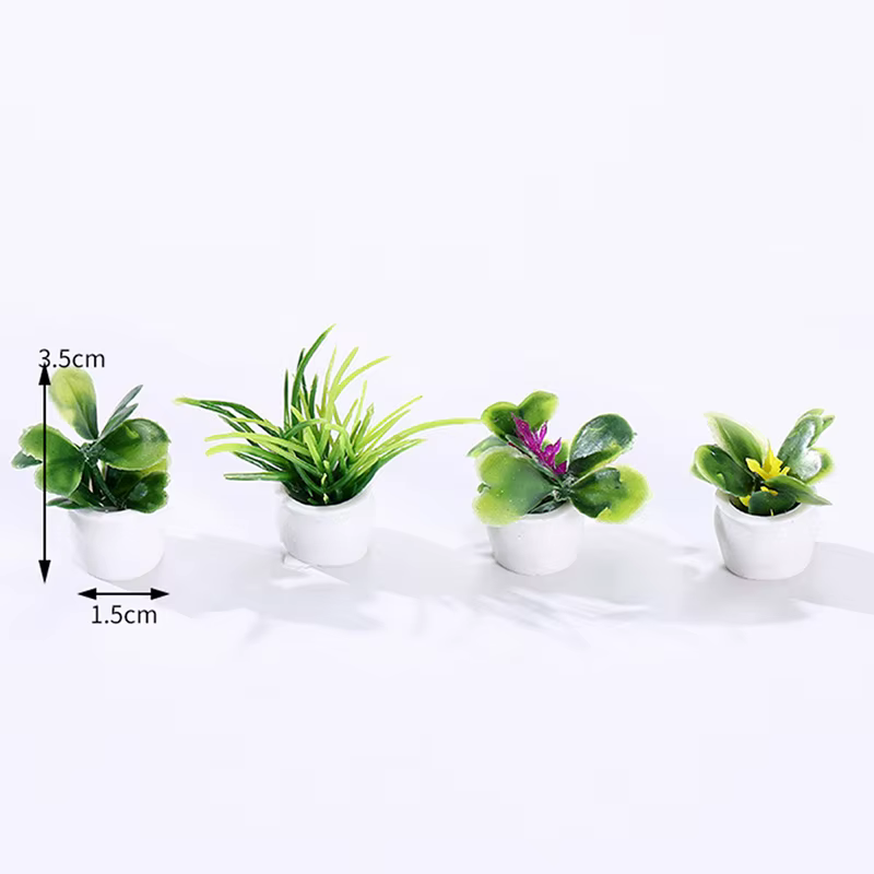 Mini arbre miniature en pot pour maison de poupée