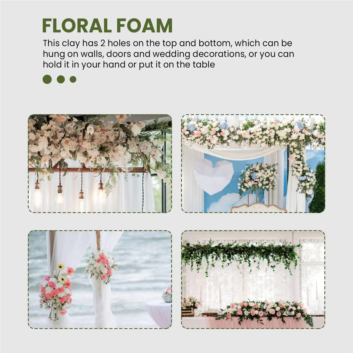 Porte-fleurs en mousse florale, bol pour centre de table, 1 pièce