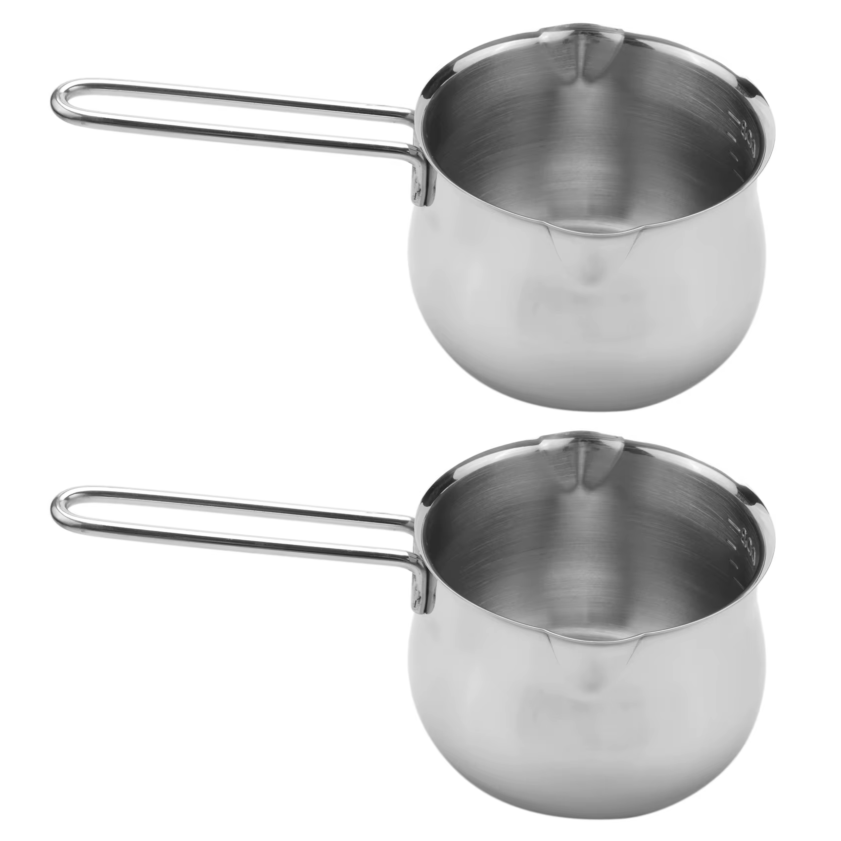ABKJ-2X Casserole antiadhésive, pot à lait, pot à chocolat fondu, réchauffe-plat, petite casserole, pot à fromage avec becs verseurs