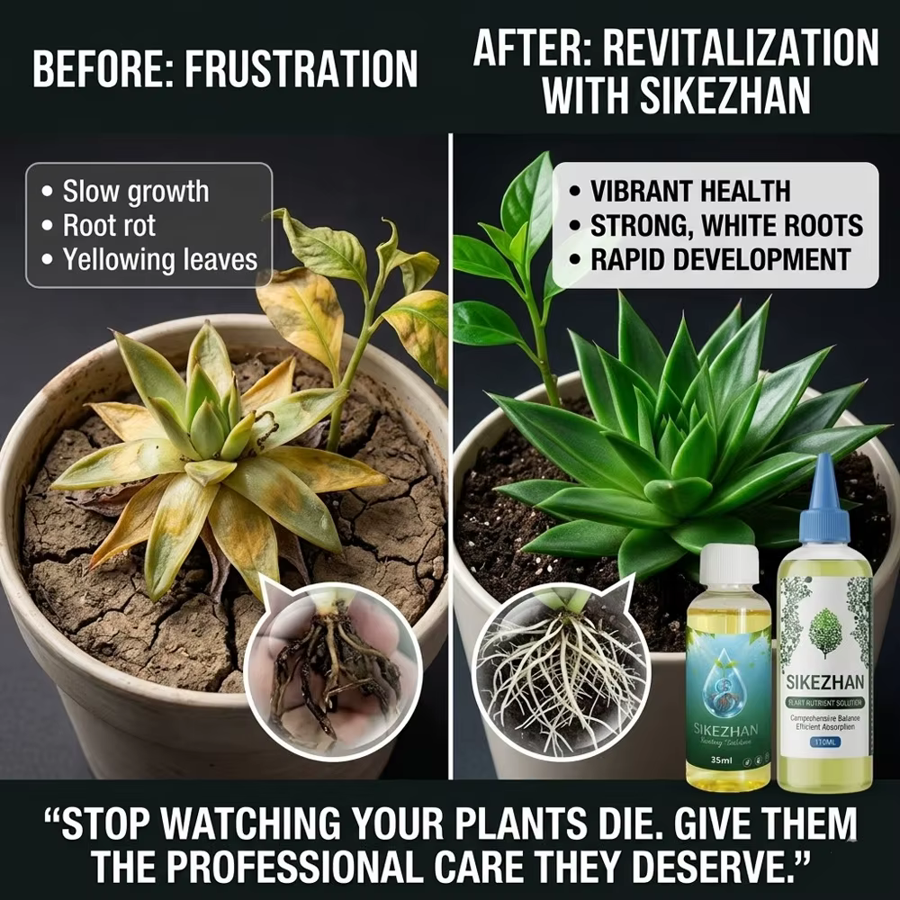 Ensemble de 2 produits stimulants la croissance des plantes : solution nutritive 110 ml et liquide d'enracinement