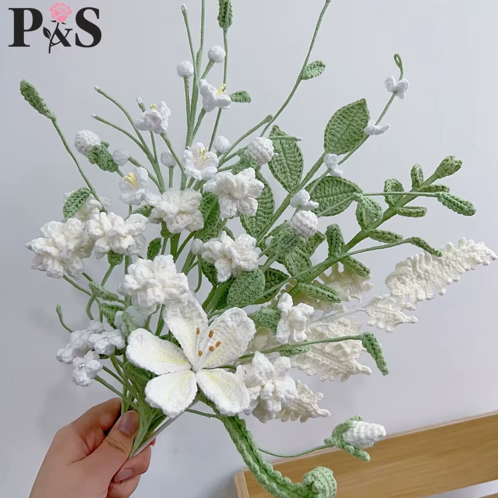 Bouquet de fleurs au Crochet fait à la main