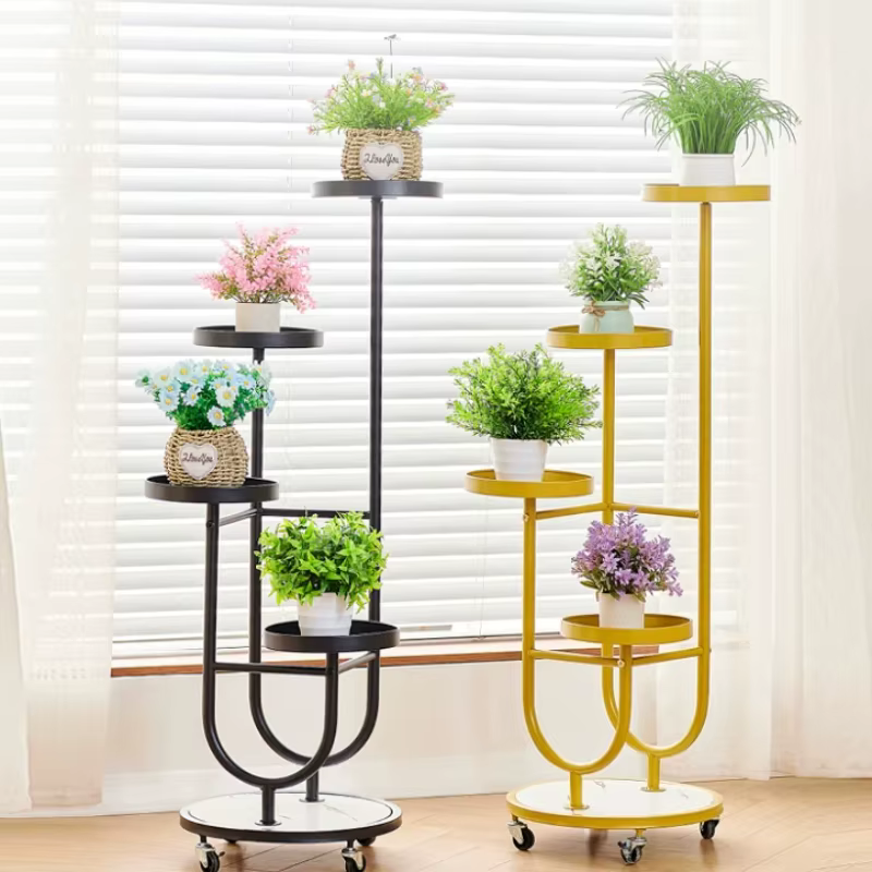 Étagère Flottante Dorée Européenne pour Plantes d'Intérieur