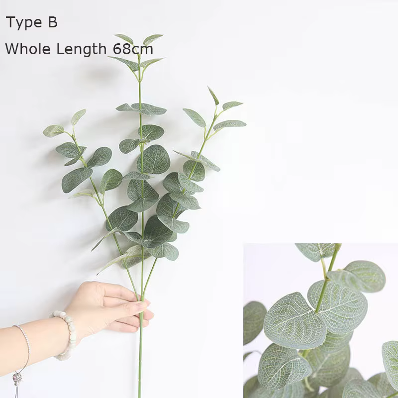 Plantes artificielles longues feuilles d'eucalyptus vertes