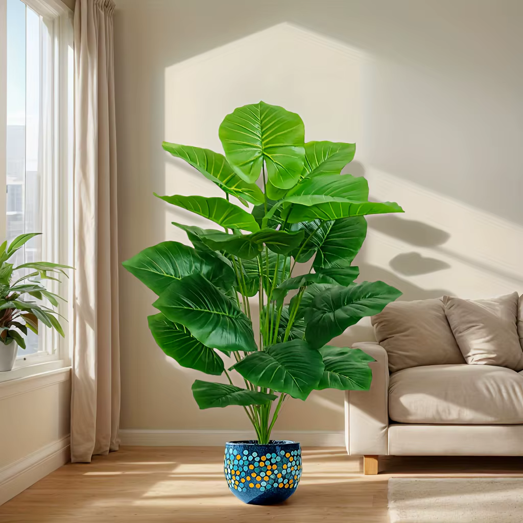 Palmier artificiel réaliste de 100cm avec 18 feuilles