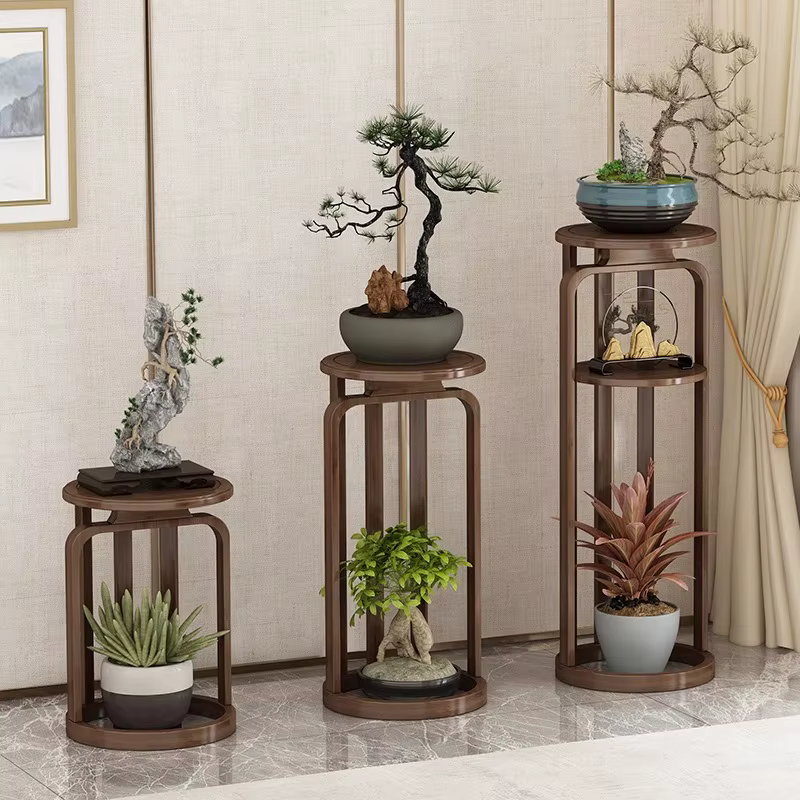 Support de fleurs en bambou de Style chinois Antique