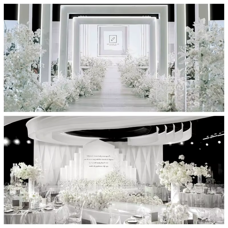 Fleurs artificielles blanches