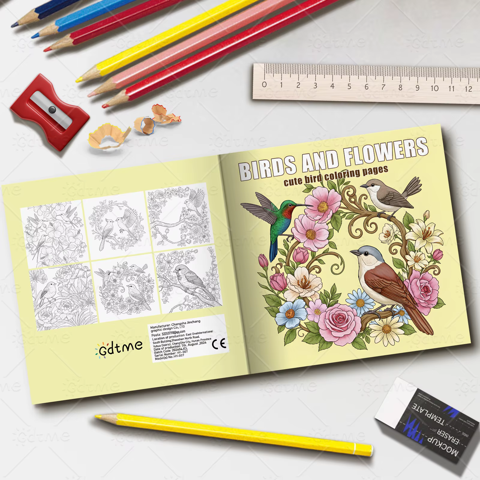 Livre de coloriage oiseaux et fleurs pour adultes et adolescents, avec des activités quotidiennes mignonnes et confortables pour la relaxation (Coloriage Cozy Spaces)