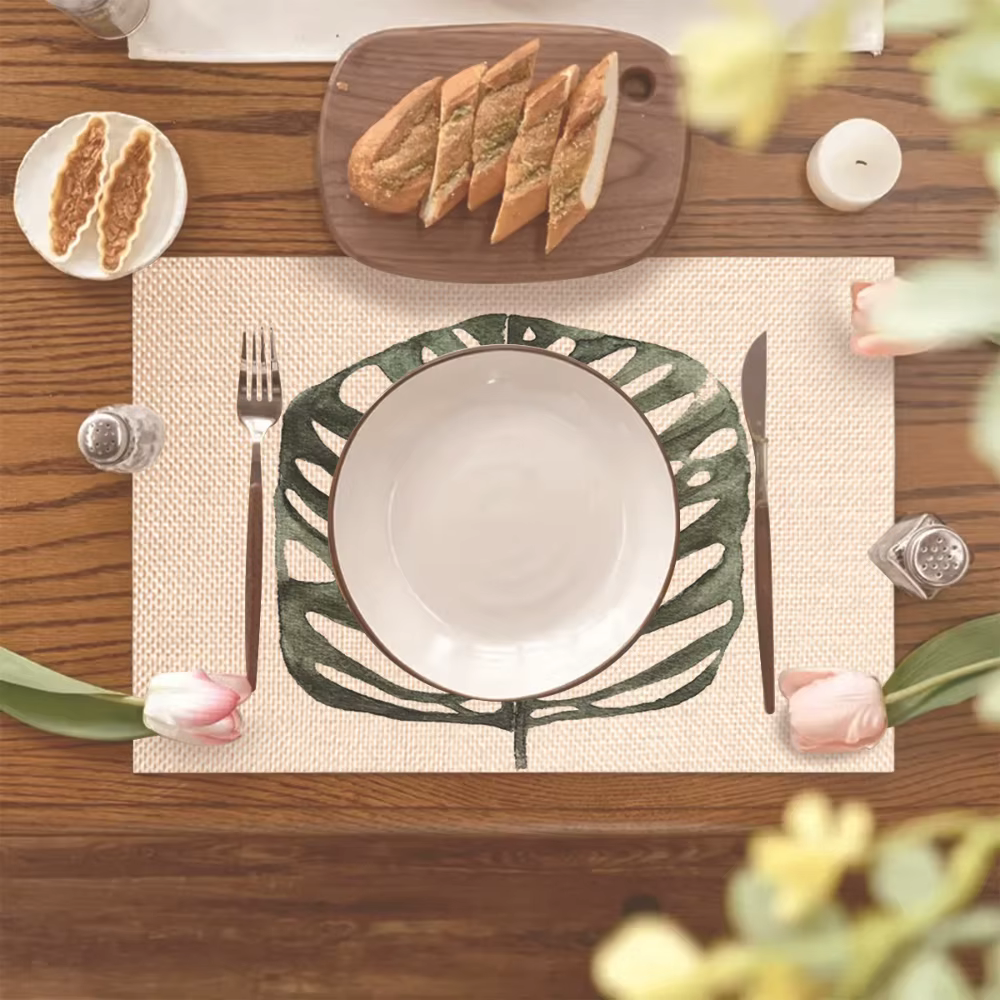 Monstera – napperon en lin Design