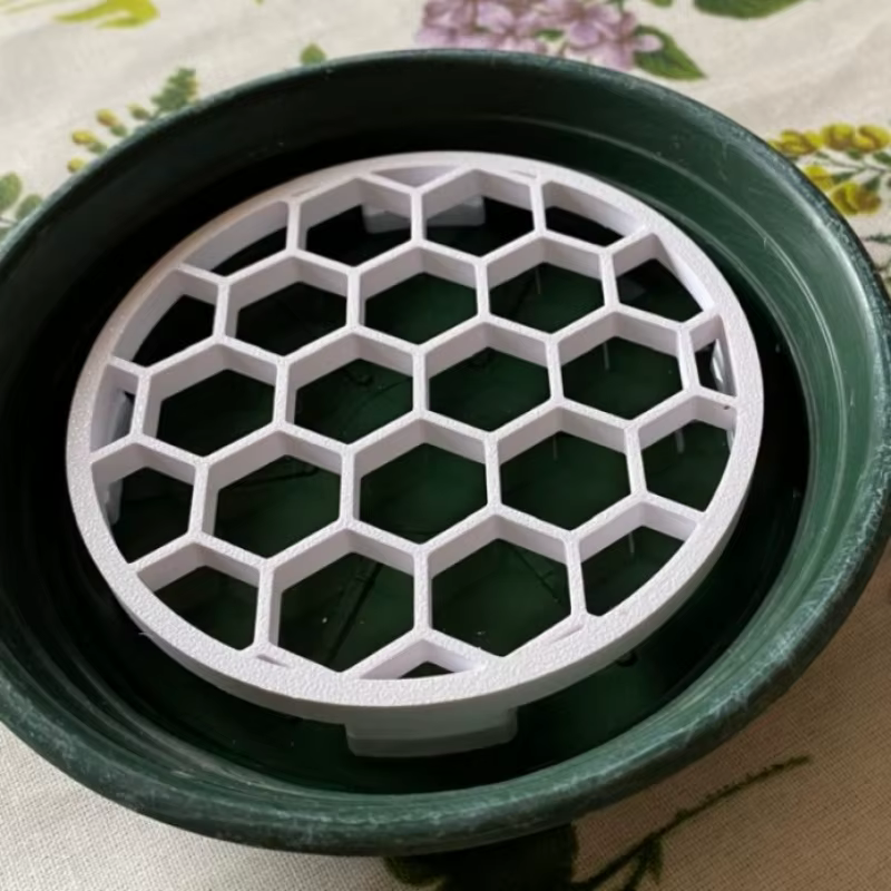 Support de pot de fleurs en nid d'abeille