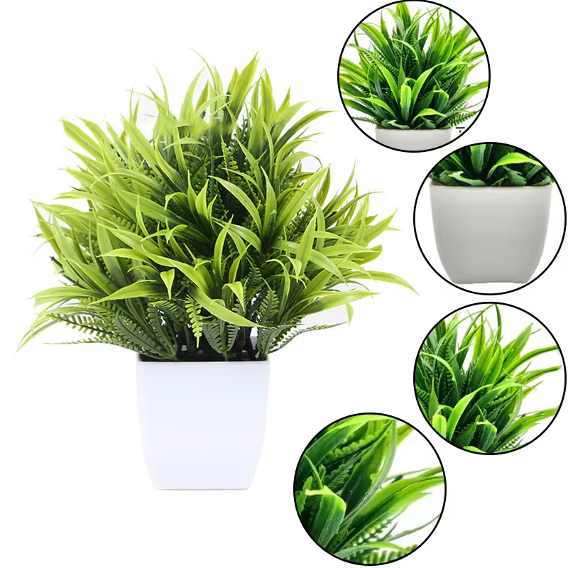 Bonsaï artificiel vert fausse plante plantes en pot décorations intérieures et extérieures de chambre à coucher de