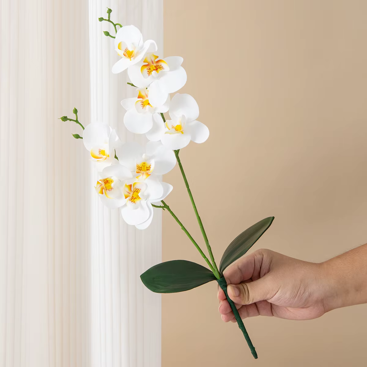 Fleurs artificielles 2 orchidées papillon fourchues maison chambre Vase Table Decor mariage jardin extérieur mariée Bouquets couronne de bricolage cadeaux