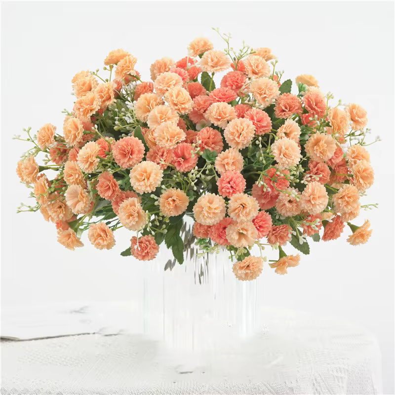 Fleurs artificielles bon marché Bouquet de mariage décoration de noël Vase pour la maison chambre Scrapbooking bricolage fête boîte à bonbons hortensia en soie