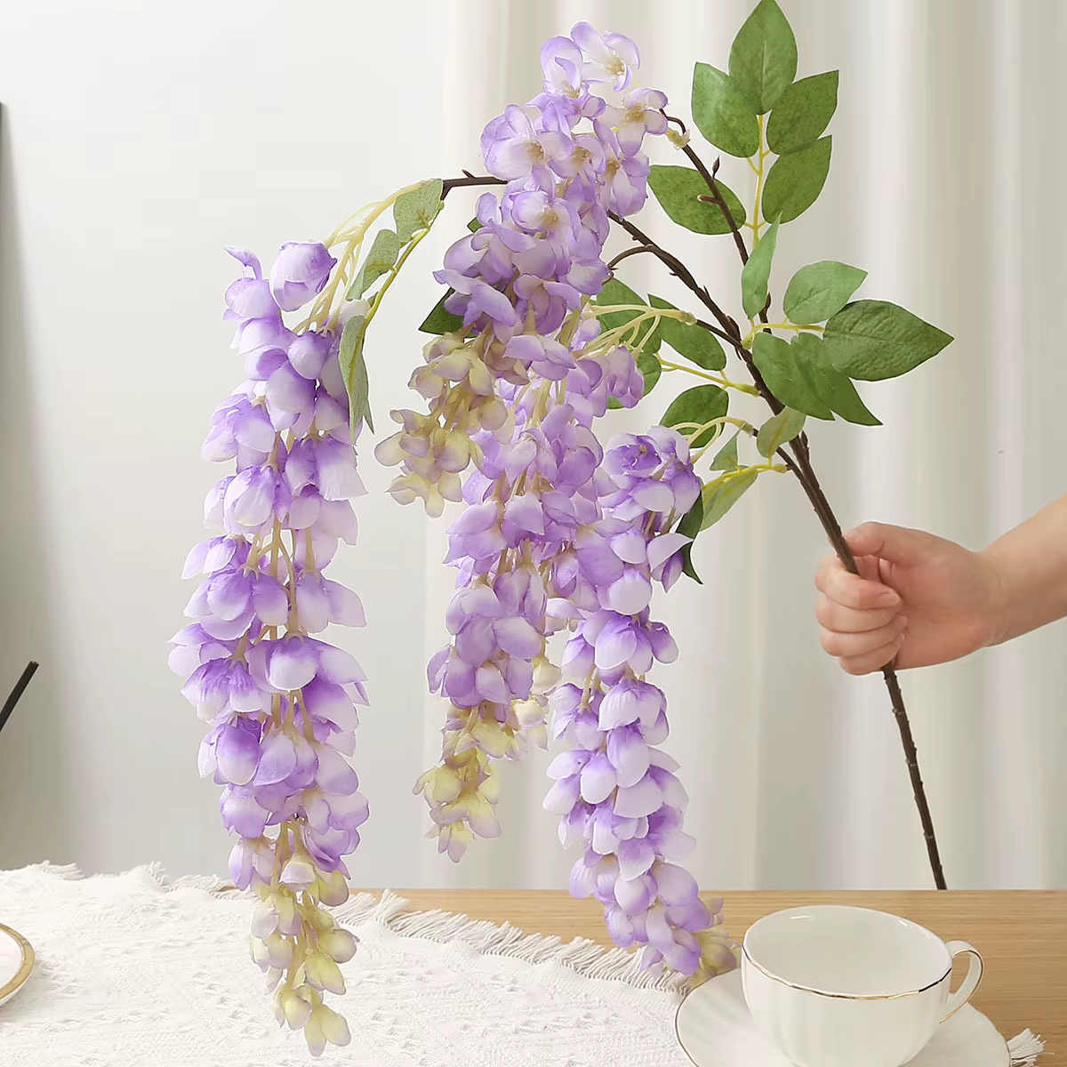 Guirlande de glycine suspendue de fleurs artificielles