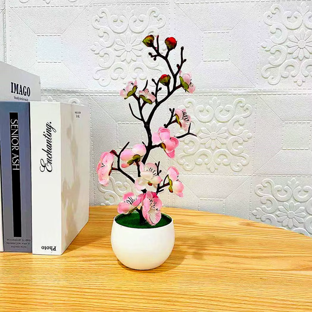 Bonsaï fleurs de prunier en soie