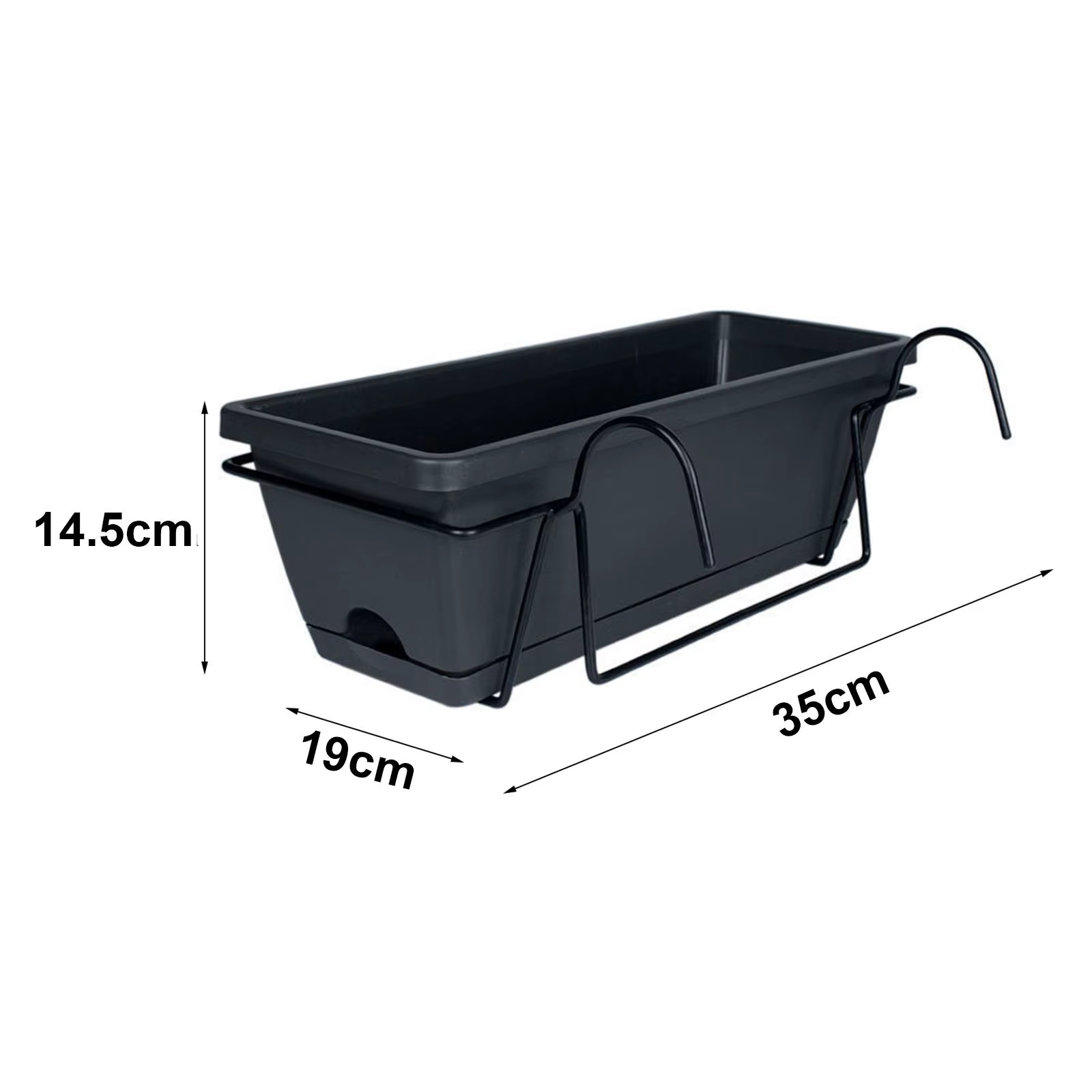 Confronplanteur rectangulaire pour balcon
